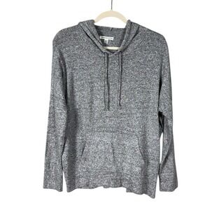 American Eagle Women Lightweight Hoodie Medium Slouchy Oversized Grey Loungewear